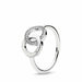 Authentic 925 Sterling Silver Princess Tiara Crown Sparkling Love Heart Rings Women Jewelry