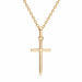 Fashion Cross Chain Necklace Unisex Luxury Gold Jewelry Pendant Necklace