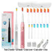 Sonic Electric Toothbrush 5 Mode USB Rechargeable Tooth Brushes Replacement Heads Set