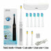Sonic Electric Toothbrush 5 Mode USB Rechargeable Tooth Brushes Replacement Heads Set