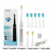 Sonic Electric Toothbrush 5 Mode USB Rechargeable Tooth Brushes Replacement Heads Set