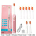 Sonic Electric Toothbrush 5 Mode USB Rechargeable Tooth Brushes Replacement Heads Set