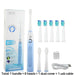 Sonic Electric Toothbrush 5 Mode USB Rechargeable Tooth Brushes Replacement Heads Set