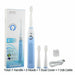 Sonic Electric Toothbrush 5 Mode USB Rechargeable Tooth Brushes Replacement Heads Set