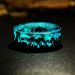 Wooden Blue Resin Rings Mountains Inside Magical World In A Tiny Landscape Rings
