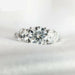 2ctw 6.5mm Round Cut Engagement Wedding Moissanite Diamond Ring Platinum Plated Ring