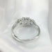 2ctw 6.5mm Round Cut Engagement Wedding Moissanite Diamond Ring Platinum Plated Ring