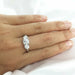 2ctw 6.5mm Round Cut Engagement Wedding Moissanite Diamond Ring Platinum Plated Ring