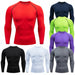 Men Compression Running T Shirt Fitness Tight Long Sleeve Sportswear