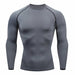Men Compression Running T Shirt Fitness Tight Long Sleeve Sportswear