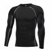 Men Compression Running T Shirt Fitness Tight Long Sleeve Sportswear