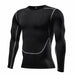 Men Compression Running T Shirt Fitness Tight Long Sleeve Sportswear