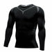 Men Compression Running T Shirt Fitness Tight Long Sleeve Sportswear