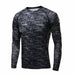 Men Compression Running T Shirt Fitness Tight Long Sleeve Sportswear