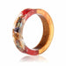 Wooden Resin Rings Clear Wood Resin Handmade Dried Flower Wood Epoxy Rings