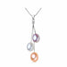Multicolor Natural Pearl Pendant Necklace 925 Sterling Silver Jewelry For Women