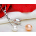 Multicolor Natural Pearl Pendant Necklace 925 Sterling Silver Jewelry For Women