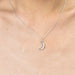Cute Moon Pendant Necklaces Bohemia Silver Chain Necklace Women Jewelry