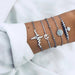 New Bohemian Bracelet Set Women Aircraft Shell Moon Heart Crystal Charm Bracelet Jewelry