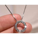Full Circle Zircon 925 Silver Pendant Necklace Jewelry For Women