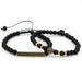 3Pc/Sets Matte Beads Stone Charm Bracelets Men Women Vintage Jewelry
