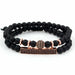 3Pc/Sets Matte Beads Stone Charm Bracelets Men Women Vintage Jewelry