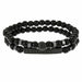 3Pc/Sets Matte Beads Stone Charm Bracelets Men Women Vintage Jewelry
