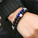 3Pc/Sets Matte Beads Stone Charm Bracelets Men Women Vintage Jewelry