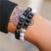 3Pc/Sets Matte Beads Stone Charm Bracelets Men Women Vintage Jewelry