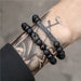 3Pc/Sets Matte Beads Stone Charm Bracelets Men Women Vintage Jewelry