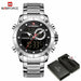 Men Sports Wrist Watch Gold Waterproof Dual Display Male Clock Watches