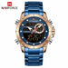 Men Sports Wrist Watch Gold Waterproof Dual Display Male Clock Watches