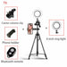 Extendable Phone Camera Tripod Stand with Bluetooth Selfie Ring Light & Phone Holder Bracket