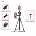 Extendable Phone Camera Tripod Stand with Bluetooth Selfie Ring Light & Phone Holder Bracket
