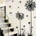 Black Dandelion Wall Stickers Household Adornment Wall Stickers Home Decoration