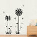 Black Dandelion Wall Stickers Household Adornment Wall Stickers Home Decoration