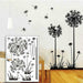 Black Dandelion Wall Stickers Household Adornment Wall Stickers Home Decoration
