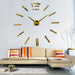 3D Wall Clock DIY Acrylic Mirror Stickers Home Living Room Designer Wall Decor