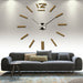 3D Wall Clock DIY Acrylic Mirror Stickers Home Living Room Designer Wall Decor