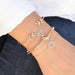 4pcs/Set Fashion Bohemia Leaf Knot Link Chain Charm Bracelet Bangles Women Gold Jewelry