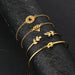 4pcs/Set Fashion Bohemia Leaf Knot Link Chain Charm Bracelet Bangles Women Gold Jewelry