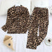 Long Sleeve Pajamas Silk Long Sleeve Printed Fashion Sleepwear Pajamas Set