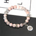 Natural Stone Beads Bracelet Lotus Charm Handmade Bracelet Unisex Jewelry