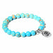 Natural Stone Beads Bracelet Lotus Charm Handmade Bracelet Unisex Jewelry
