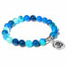 Natural Stone Beads Bracelet Lotus Charm Handmade Bracelet Unisex Jewelry