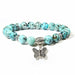 Natural Stone Beads Bracelet Lotus Charm Handmade Bracelet Unisex Jewelry