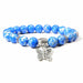 Natural Stone Beads Bracelet Lotus Charm Handmade Bracelet Unisex Jewelry