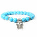 Natural Stone Beads Bracelet Lotus Charm Handmade Bracelet Unisex Jewelry