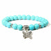 Natural Stone Beads Bracelet Lotus Charm Handmade Bracelet Unisex Jewelry