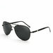 Aviation Metal Frame Oversized Spring Leg Alloy Men Polarized Sunglasses